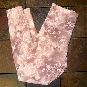 Athleta Floral Pink Leggings